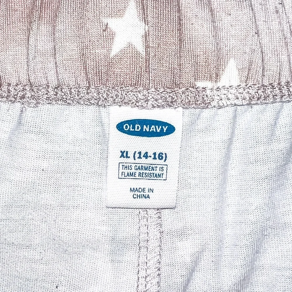 Old Navy Girls Printed Pajama Shorts, Big Stars, Size XL (14-16)